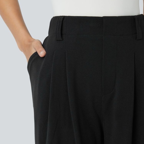 NWT Halara Flex™ High Waisted Side Pocket Wide Leg Waffle Work Pants - Picture 3 of 5